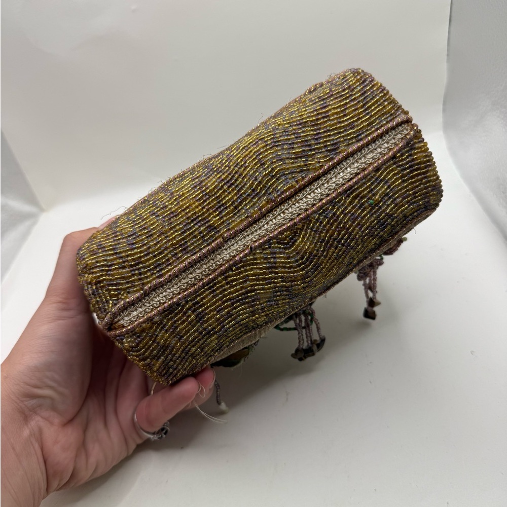 Vintage Mary Frances Embellished Floral Beaded Gems Crossbody Purse Clutch - Picture 14 of 16